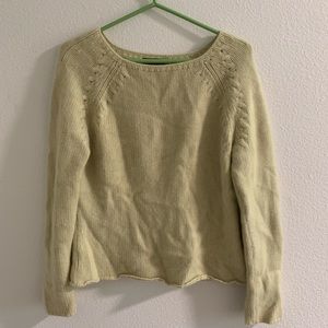 green cashmere sweater